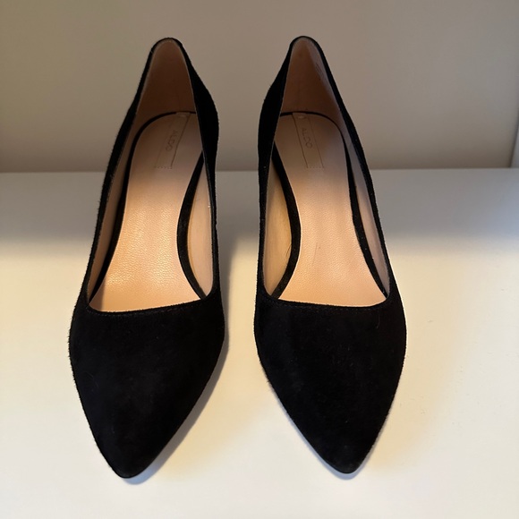 Aldo Black Suede Heels - Picture 3 of 5